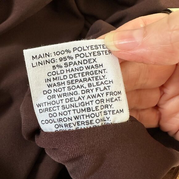 Rumer The Label Chocolate Ribbed Oasis Bandeau Style Cut Outs Lined Maxi S - Picture 12 of 16